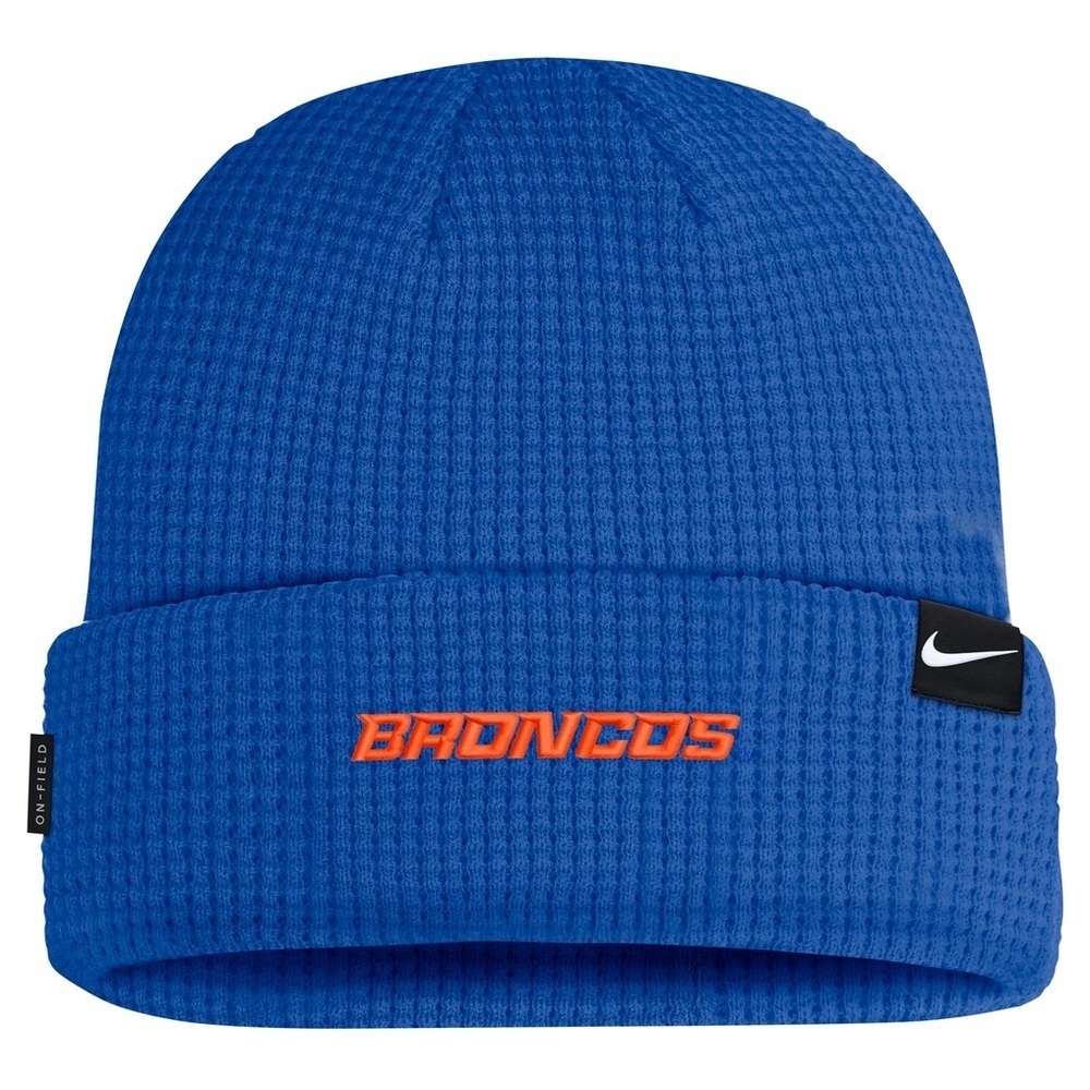Men's Nike Royal Boise State Broncos 2024 Sideline Terra Cuffed Knit Hat Beanie